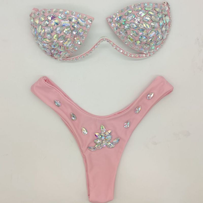 Diamond Set Bikini (Gold, Silver, Pink, Black)