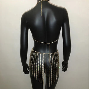 Diamond Fringe Skirt -GOLD