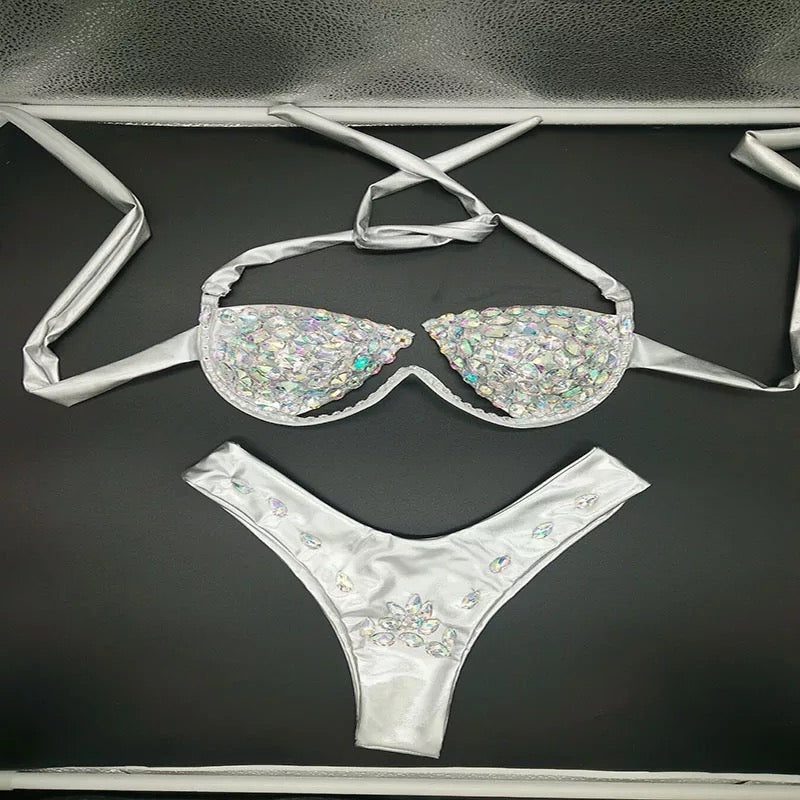 Diamond Set Bikini (Gold, Silver, Pink, Black)