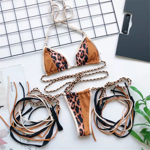 Spicy Braided Leopard Bikini